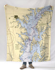 Annapolis, MD - Chesapeake Bay nautical chart Blanket