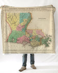 Vintage State of Louisiana Blanket