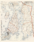 Newport County Vintage Topographical Map, c. 1890