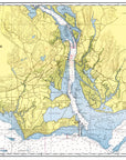 Old Saybrook / Connecticut River Nautical Chart Placemats, set of 4