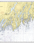Monhegan Island to Cape Elizabeth Vintage Nautical Chart Placemats, set of 4