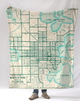 Winter Park, FL Vintage Map Blanket