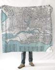 Alameda - Oakland, CA Vintage Map Blanket
