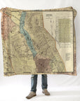 Sonoma County Vintage Atlas Map Blanket