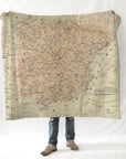 Vintage Map of Spain Blanket
