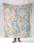 Lakeville, MA vintage map Blanket