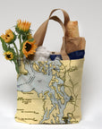 Whidbey Island Nautical Chart Tote