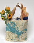 Lake Winnipesaukee, Wolfeboro, NH, Charted Territory Map Tote