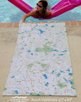 Lynnfield MA Hometown Map Quick Dry Towel