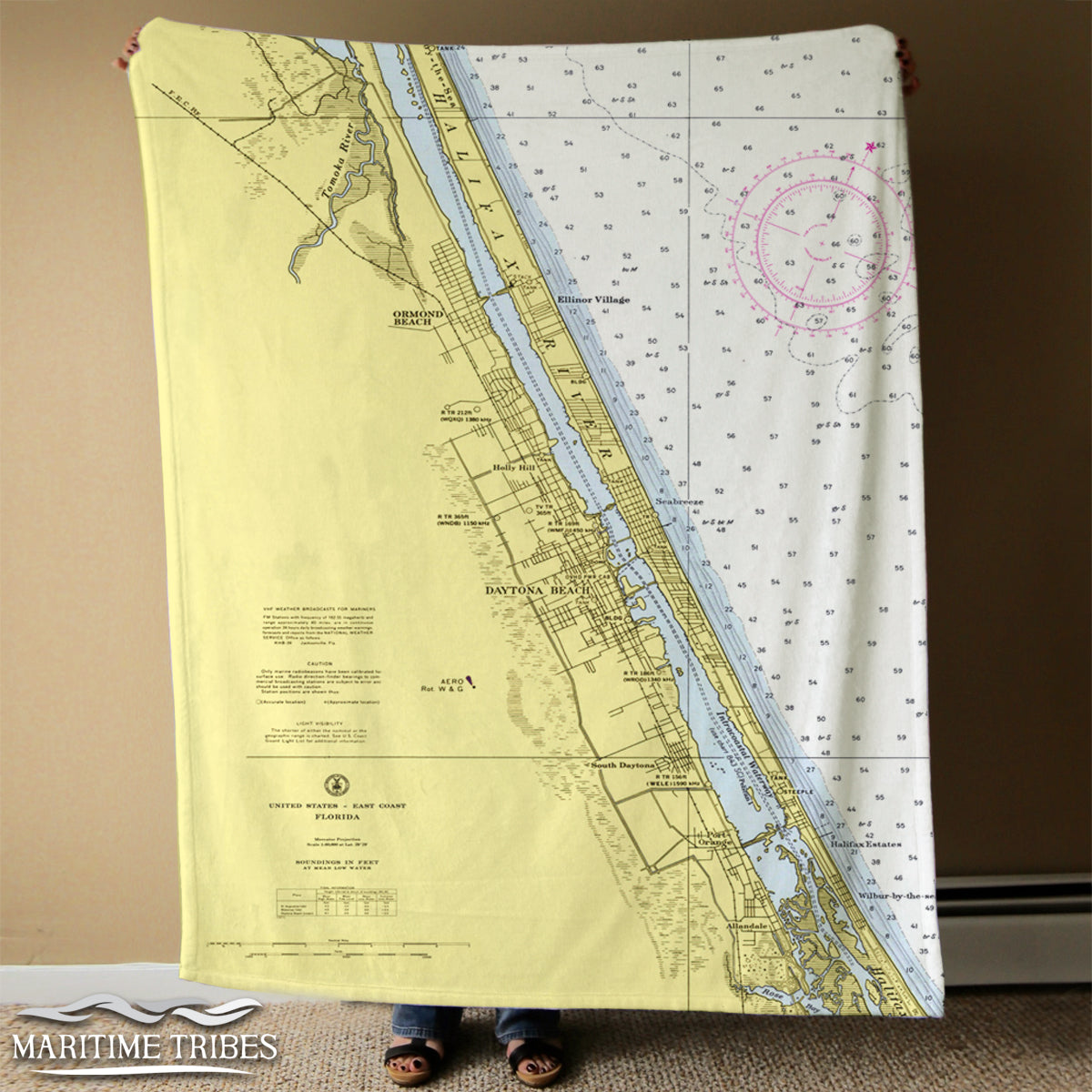 Daytona Beach, FL Chart Blanket My Signal Flags