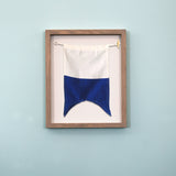 "A" Nautical Flag in Glass-Free Shadow Box Frame