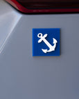Nautical Alphabet Tile for the Car – Anchor Flag