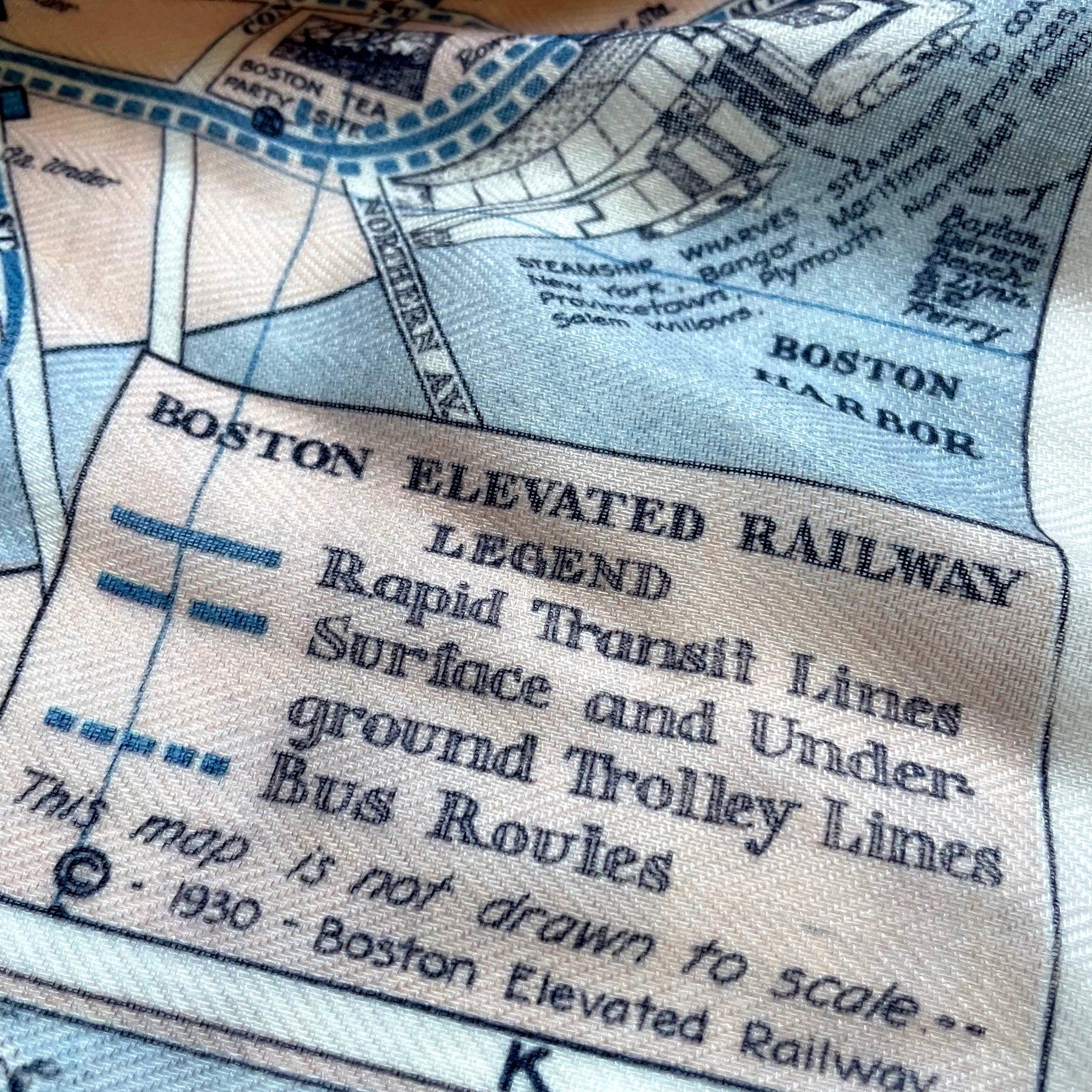 Boston Ma Places That Buy Vintage Clothing Near Me Map Scarf Of