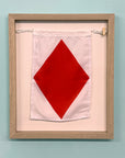 "F" Nautical Flag in Glass-Free Shadow Box Frame
