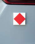 Nautical Alphabet Tile for the Car – Letter F "Foxtrot"