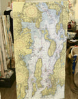 East Greenwich, Narragansett Bay, Nautical Chart Quick Dry Towel