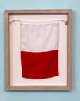 "H" Nautical Flag in Glass-Free Shadow Box Frame