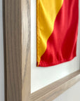 "O" Nautical Flag in Glass-Free Shadow Box Frame