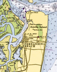 Amelia Island, FL.Nautical Chart Blanket