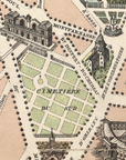 Paris Vintage Birdseye Map Blanket