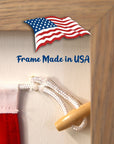 "F" Nautical Flag in Glass-Free Shadow Box Frame