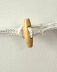 Cordage, loop and toggle button, 15" for nautical signal flags