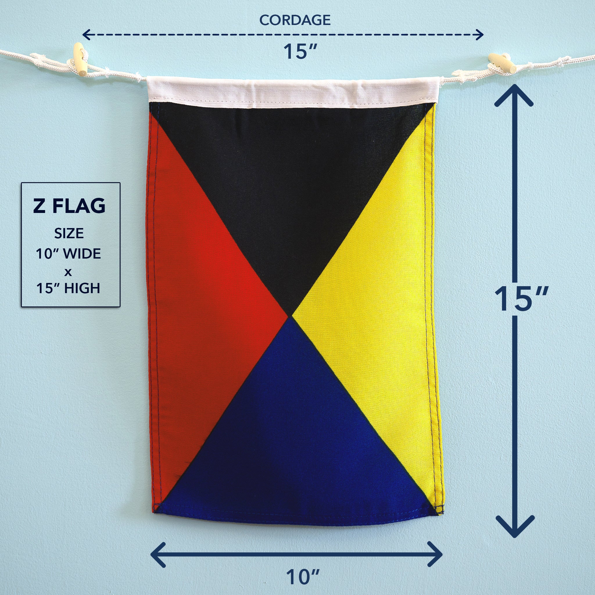 Zulu Signal Flag (Z) | Nautical Code Flag | My Signal Flags