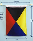 Zulu Signal Flag (Z) – International Nautical Signal Flag