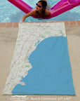 Kennebunkport to Cape Neddick ME Charted Territory Quick Dry Towel