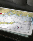 Groton Long Point Yacht Club Chart with Burgee Placemat - My Signal FlagsLaminated Placemat