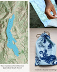 Lake Orta, Italy Map Sport Towel - My Signal Flags