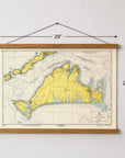 Martha's VIneyard, MA Nautical Chart Fabric Scroll - Maritime Tribes USAScroll