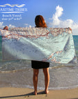 CT Coastal vintage topo map Quick Dry Towel