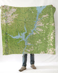Trinity (Clair Engle) Vintage Map Blanket - Maritime Tribes USABlanket