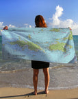US Virgin Islands Imray Chart Towel (St. Thomas & St. John, USVI) - My Signal Flags