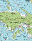 US Virgin Islands Laminated Placemat (St. Thomas & St. John, USVI Nautical Chart) - My Signal Flags