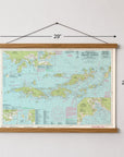 Virgin Islands Nautical Chart Canvas Wall Scroll - Maritime Tribes USA