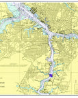 Norfolk Harbor VA Nautical Chart Placemats, set of 4