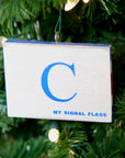 "C" Flag Vintage Ornament - mysignalflags