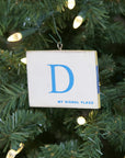 "D" Flag Vintage Ornament - mysignalflags
