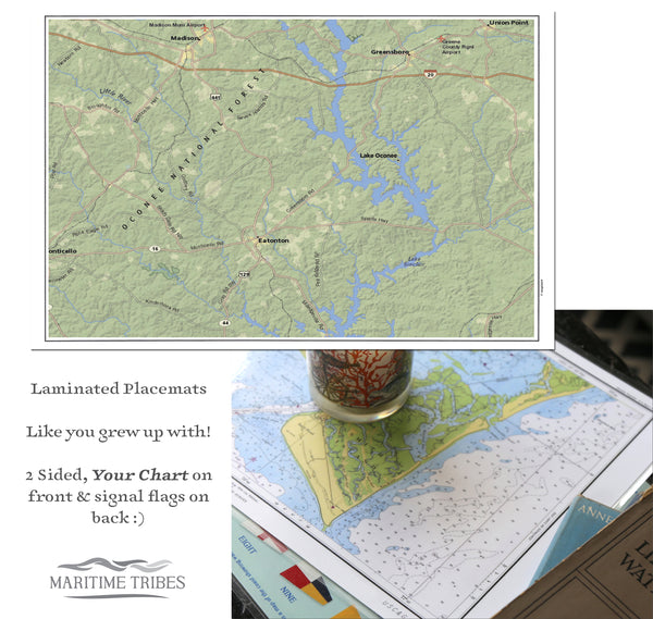 Lake Oconee GA National Geographic Placemats, set of 4