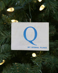 "Q" Flag Vintage Ornament - mysignalflags