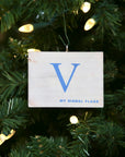 "V" Flag Vintage Ornament - mysignalflags