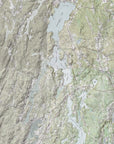 Damariscotta , ME Vintage Topo Map Scroll