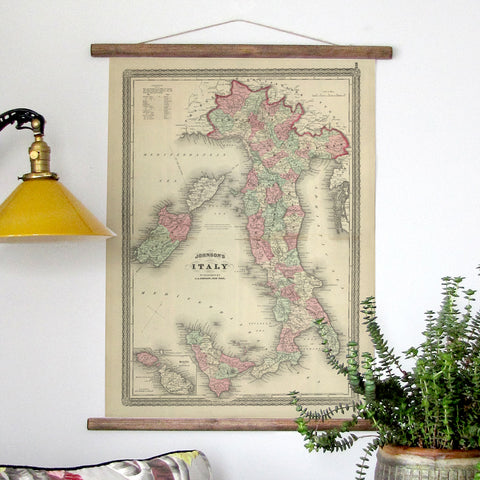Italy Vintage Map Scroll