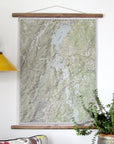 Damariscotta , ME Vintage Topo Map Scroll