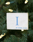 "I" Flag Vintage Ornament - mysignalflags