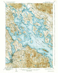 Lake Winnipesaukee, NH Vintage Topo Map Scroll