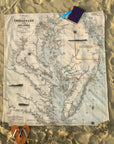 Chesapeake Bay Antique Map Blanket