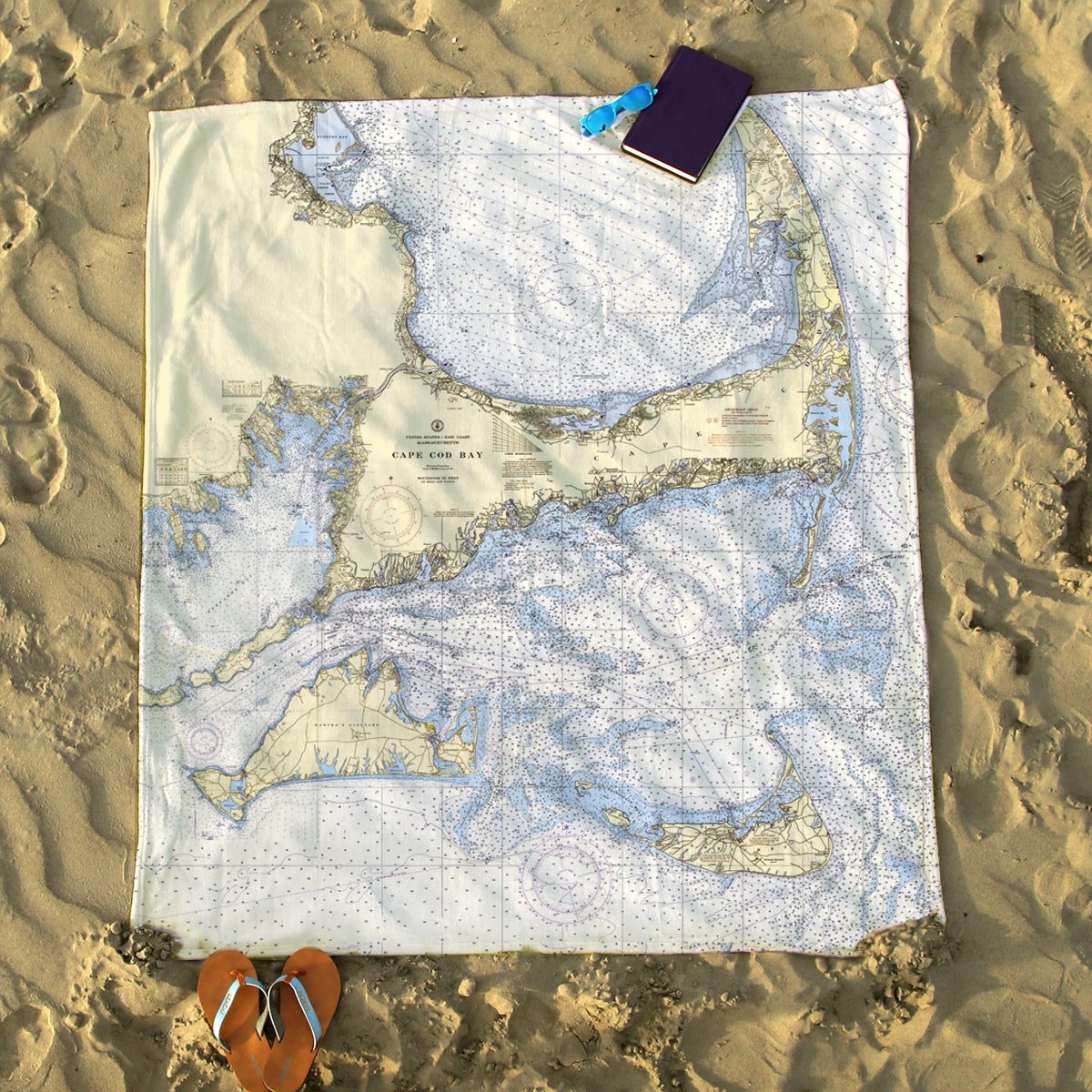 Cape Cod & The Islands Traditional Nautical Chart Blanket – My Signal Flags
